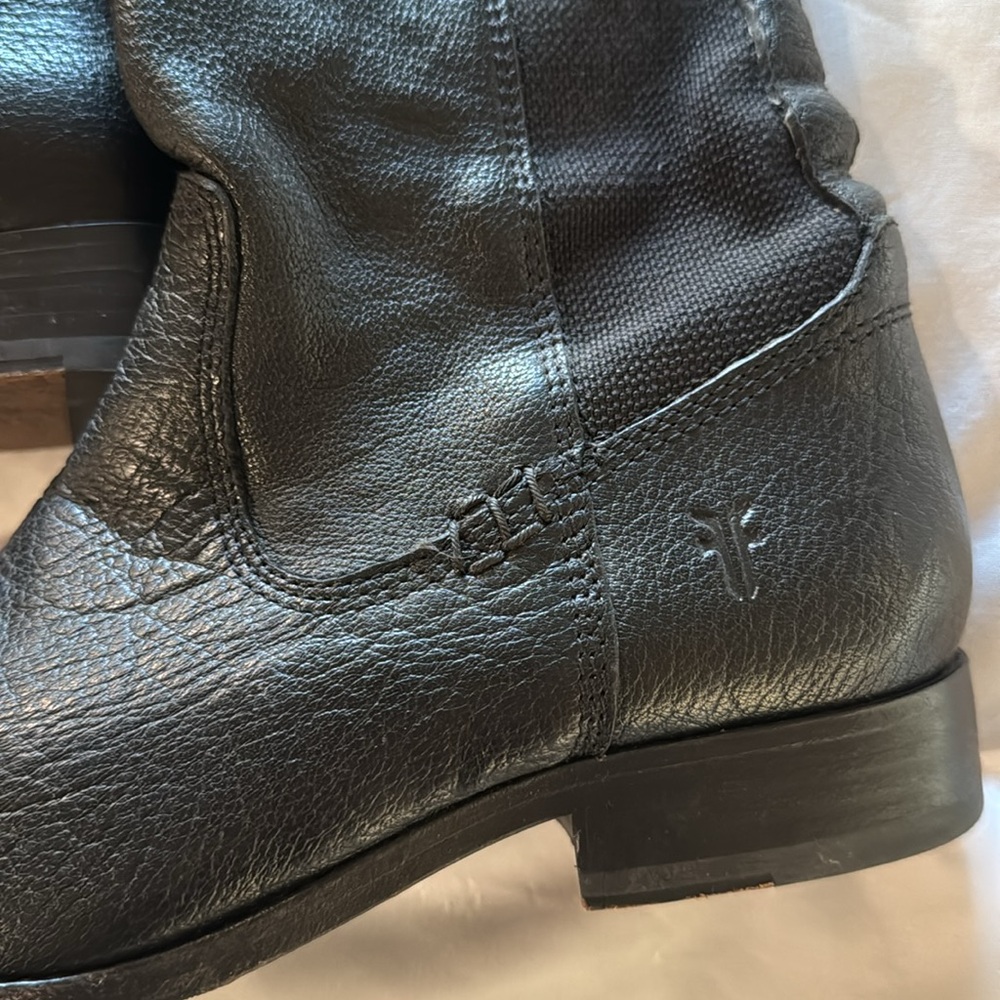 Frye Molly Gore Black Boots 6 1/2 - Picture 2 of 8